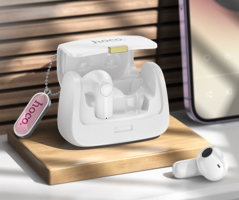 Бездротові навушники HOCO DES35 Dawn handbag BT headset White Київ - фото 4