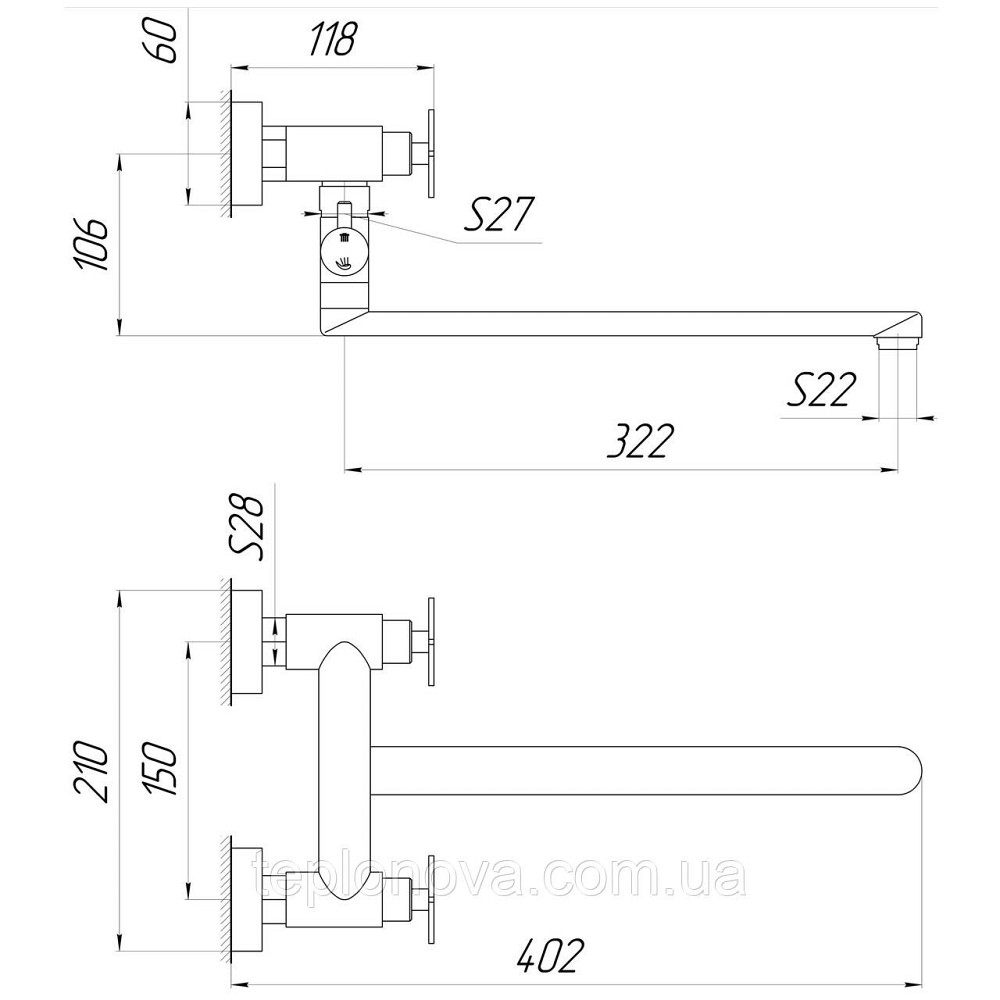 Смеситель для ванны Globus Lux DUKAT-8 SD8-108 Черновцы - изображение 6