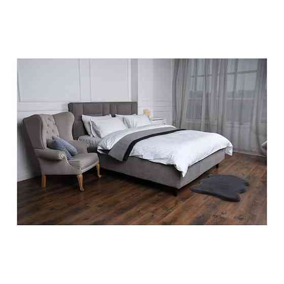 Кровать TaurusDesign Omega Comfort на ножках с нишей для белья 140x200 светло-серый Киев