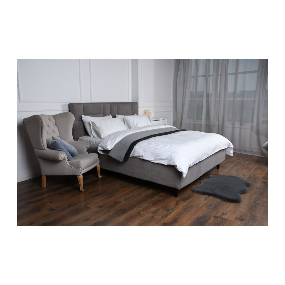 Кровать TaurusDesign Omega Comfort на ножках с нишей для белья 140x200 светло-серый Киев - изображение 6