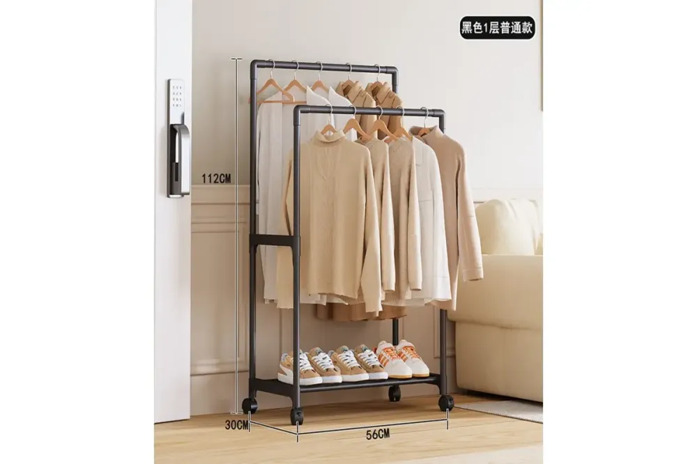 Стойка-вешалка на колесах для вещей и обуви (YH9918-1) Коломия - фото 5