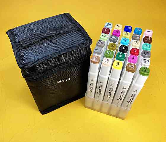 Маркери TOUCH 30 кольорів! Набір якісних двосторонніх маркерів для скетчингу на спиртовій основі! Кам'янець-Подільський