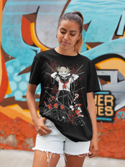 Футболка для хлопчика з аніме принтом Моя геройська академія оверсайз (зріст від 165 до 180) Чорний AnimeJ0601m Дніпро - фото 3