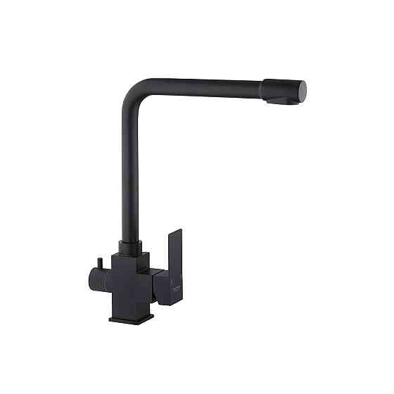 Змішувач для кухні з підключенням до фільтра Kroner KRP Edelstahl Kubus - SCH03810 чорний Київ