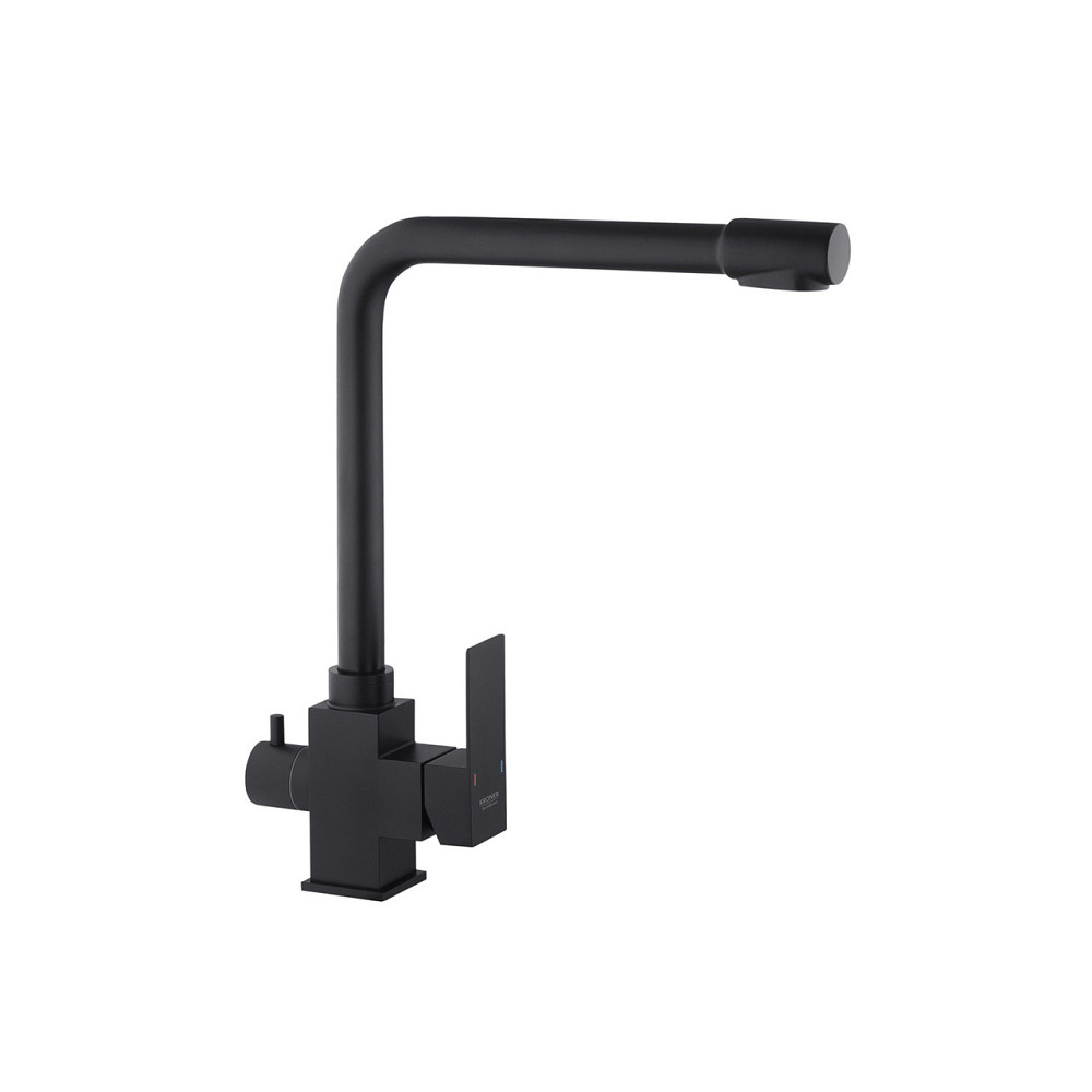 Смеситель для кухни с подключением к фильтру Kroner KRP Edelstahl Kubus - SCH03810 черный Киев - изображение 1