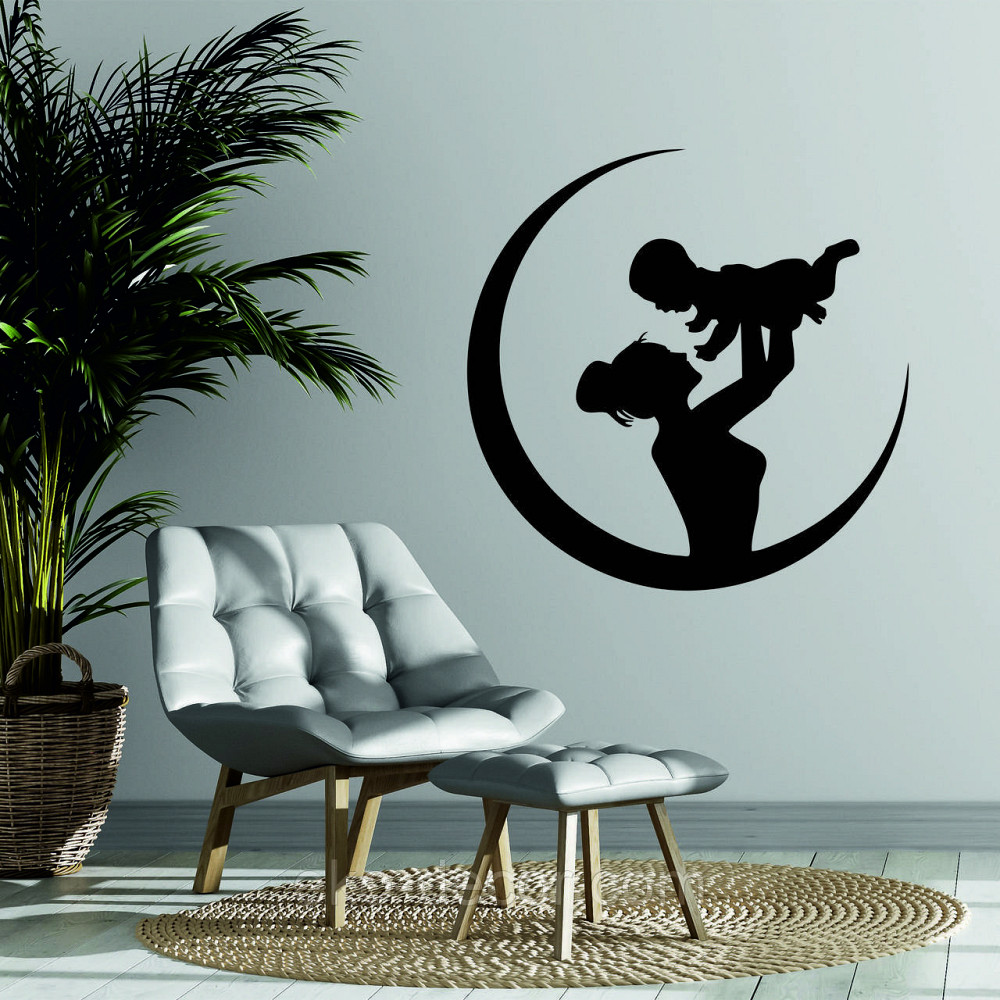 Декоративное настенное Панно «Мать и дитя», Декор на стену 90*90 см, Черный Киев - изображение 1