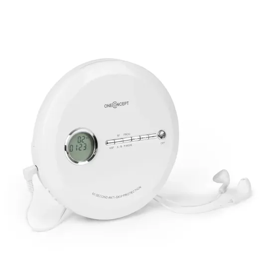Портативний CD-програвач OneConcept CDC 100 MP3-CD РК-дисплей Німеччина Дніпро