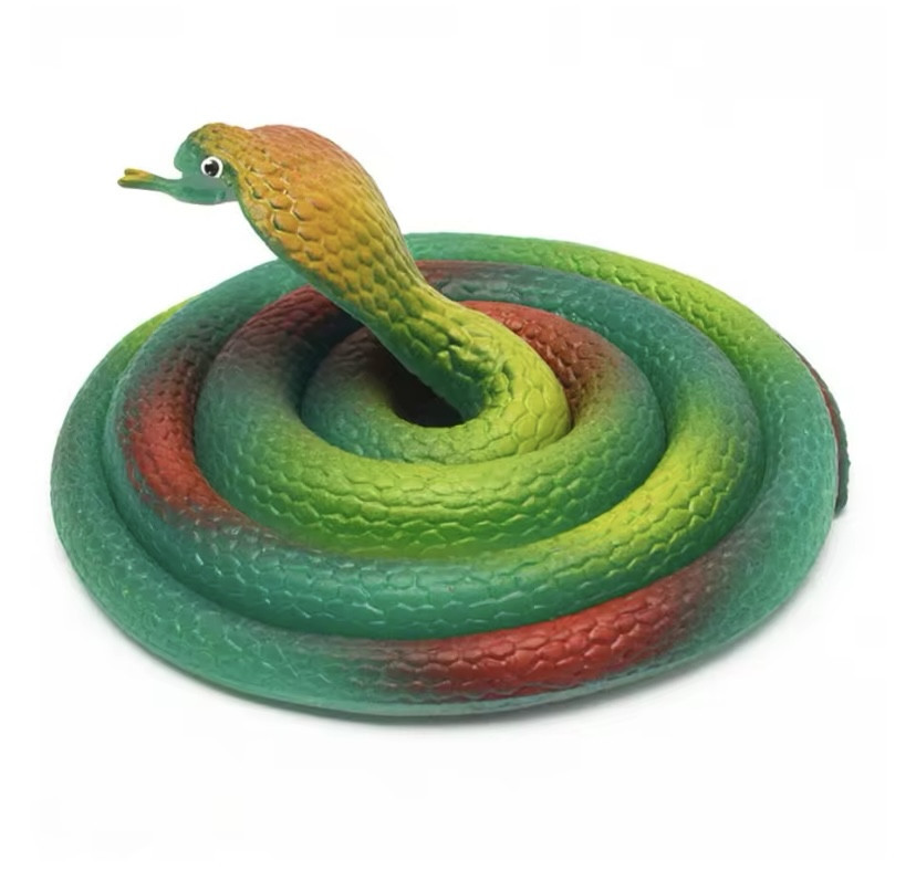 Іграшка змія резинова Декор на Хеллоуїн чудова прикраса хеллоуін розмір 75 см зелений Київ - фото 1