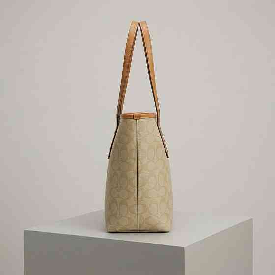 Женская сумка шоппер Coach City Tote светло коричневая (1386-4) Киев