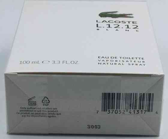 Парфюмерия: Lacoste EAU De L.12.12. Blanc edt 100ml. Оригинал ! Киев