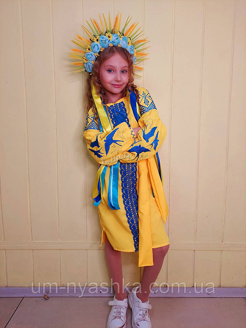 Дитяча вишита сукня з ластівками 104-152 Кривой Рог - изображение 6