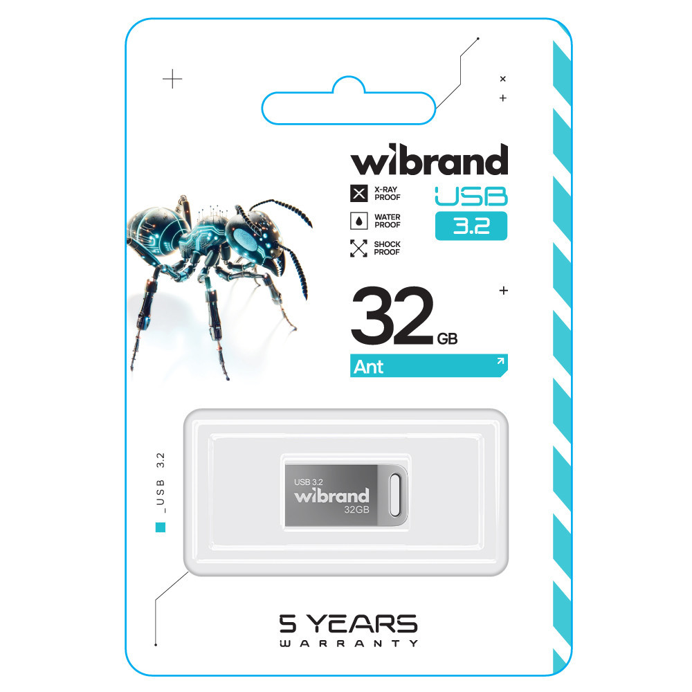 Флешка Wibrand 32GB Silver USB 3.2 Gen1 Київ - фото 2