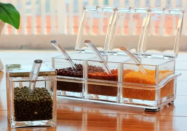 Органайзер для специй на 4 емкости 0,2л Кристалл 23 х 9,5 х 4,5 см EMPIRE Одесса - изображение 2
