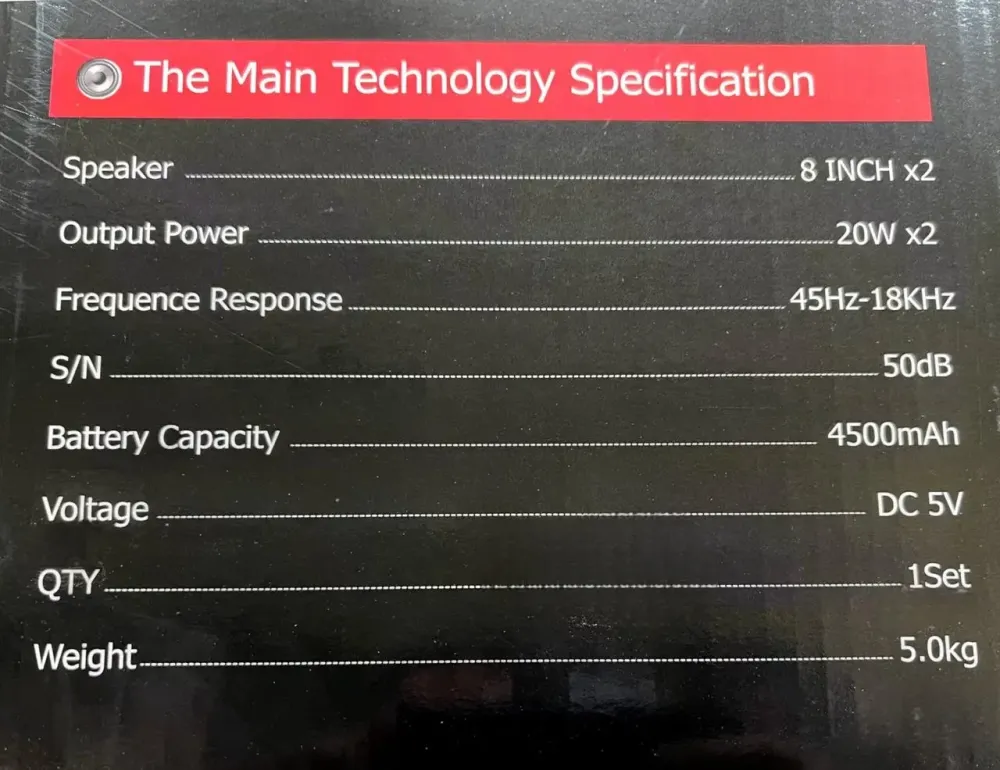 Колонка музыкальная портативная Bluetooth ZQS8210, 40Вт, 2 динамика, FM-радио, LED, USB, TF, AUX Одесса - изображение 10