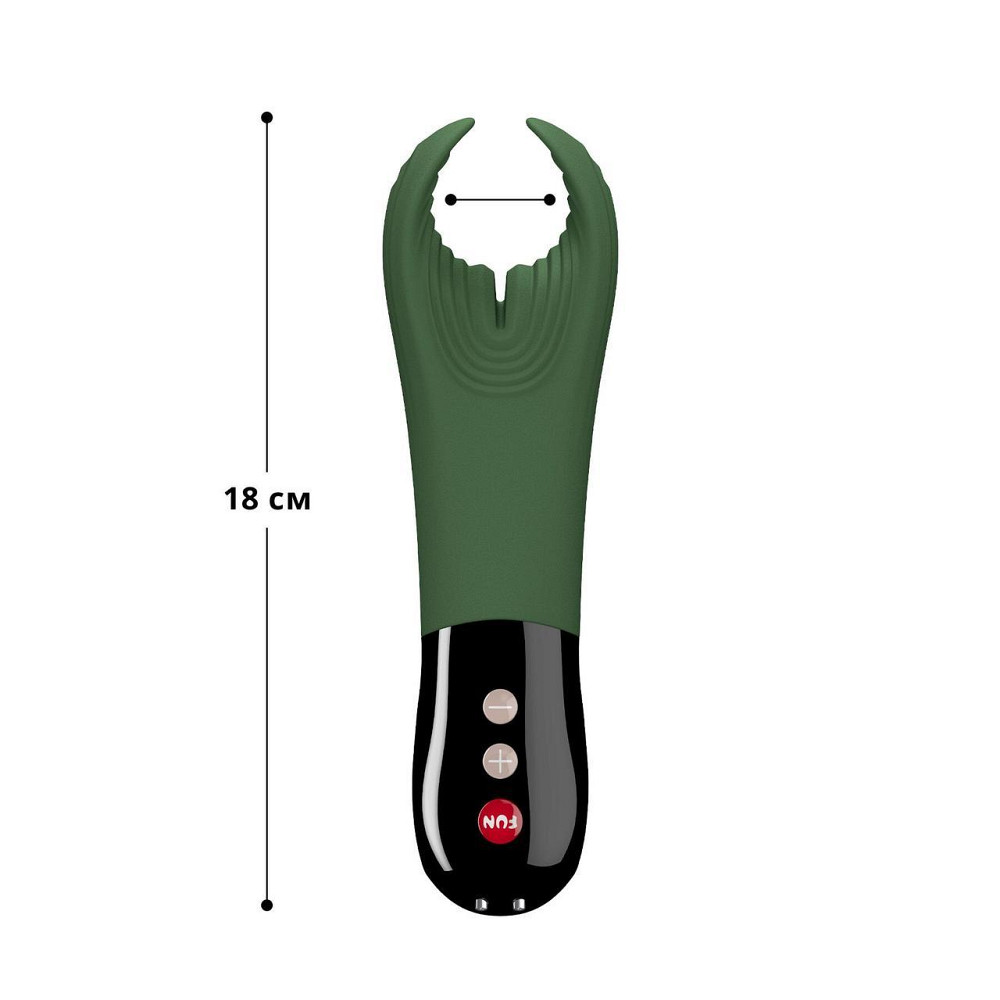 Вібратор для пеніса Fun Factory MANTA moss green/black, підходить для парних ігор Sex Aura Київ - фото 2