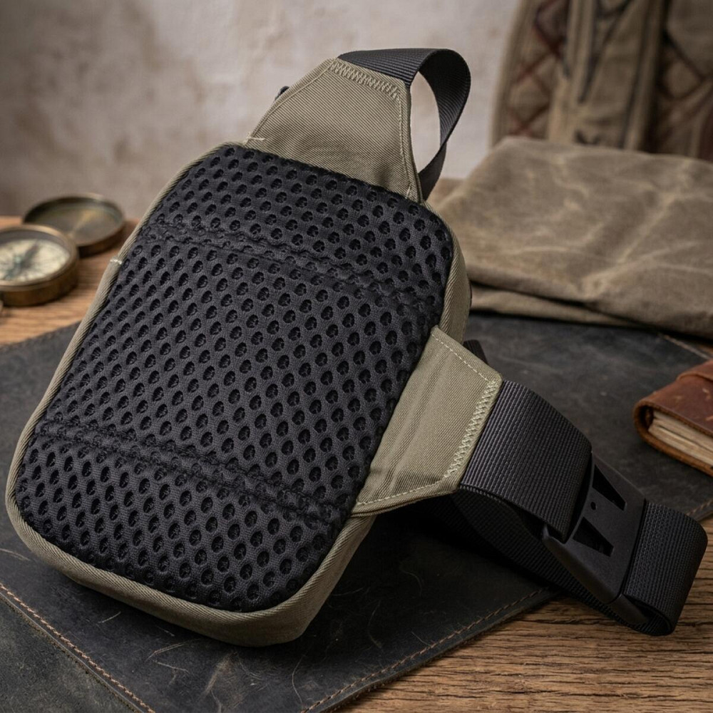 Невелика слінг сумка для подорожей із якісного текстилю Vintage 22871 Зелений Київ - фото 14