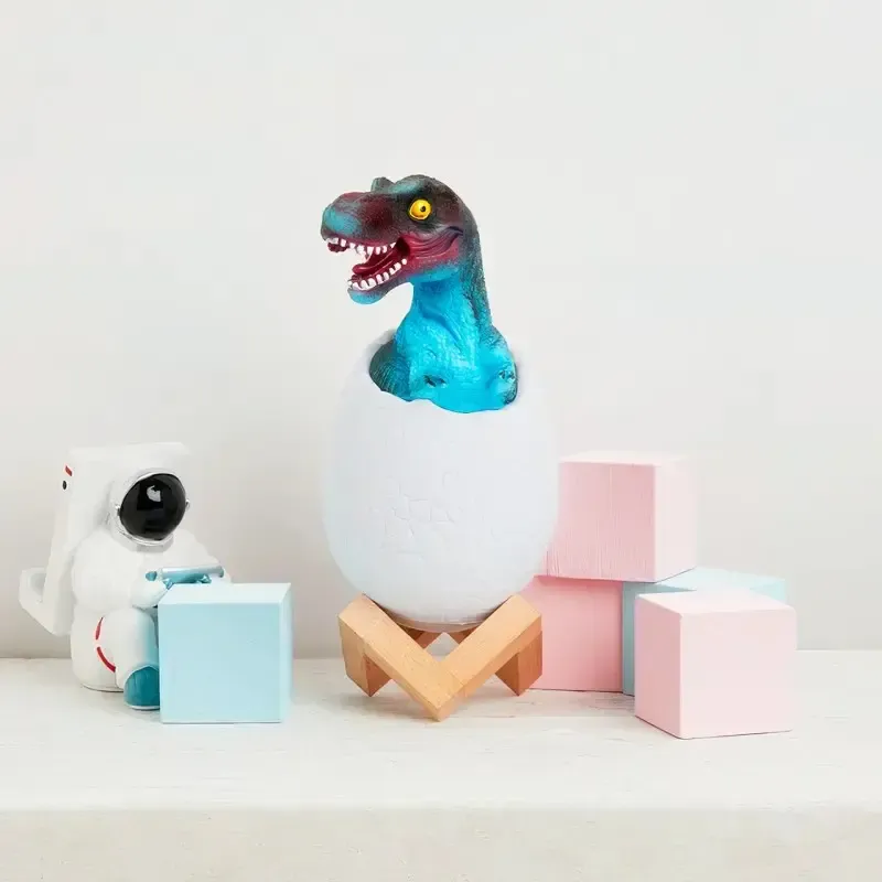 Детский светильник SUNROZ 3D Dinosaur Lamp лампа-ночник "Динозаврик в яйце" с пультом ДУ Коломия - фото 2
