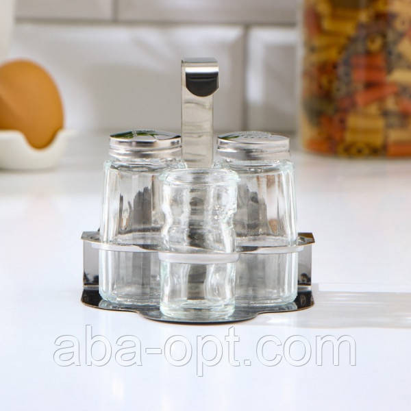 Набір для спецій на підставці: сіль/перець/зубоч. Одеса - фото 1