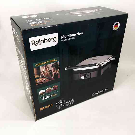 Притискний гриль для булочок та сендвічів Rainberg RB-5413 3200 Вт, Електрогриль притискний для м'яса YM-76 Львів