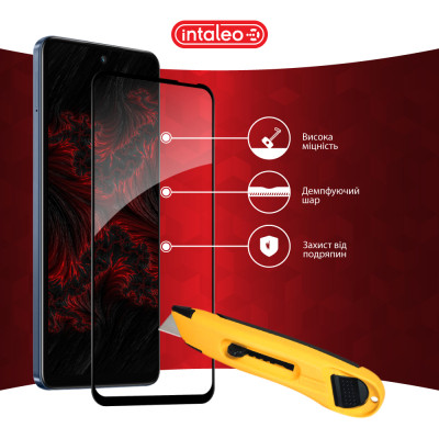 Стекло защитное Intaleo Full Glue Infinix Hot 50 5G Black (1283126606939) Винница - изображение 5