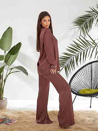 Жіноча бозова домашня піжама шовк армані Шоколад, 50/52 Одеса