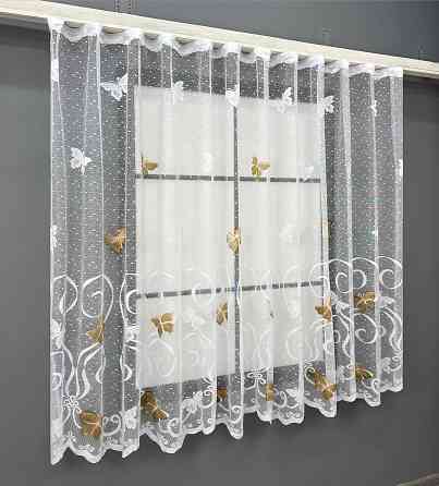 Тюль жаккард VR-Textil № 1884т Арка на кухню цвет белый 200х150 см (53-0184) Киев