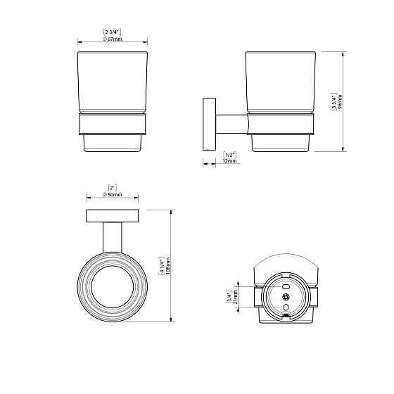 Набір аксесуарів для ванної  SONIA ASTRAL KIT BLACK ( 6 предметів) 185214 Луцк