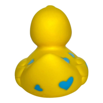 Іграшка для ванної Funny Ducks Качка Жовта у блакитних сердечках (0905) Вінниця - фото 4