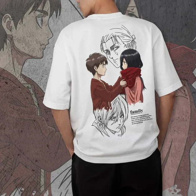Футболка для подростка мальчика с принтом Атака титанов Мікаса та Ерен Размер 160 Anime11056 Днепр - изображение 5