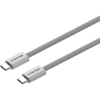 Дата кабель USB-C to USB-C 1.0m 60W Magnet Braided Light Grey Canyon (CND-CCMG60AB15LG) Вінниця - фото 5