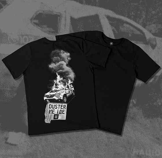 Чорна футболка "DUSTER НЕ ЄДЕТ" Футболка для чоловіків 5XL Чернівці