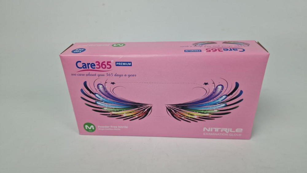 Рукавиці Нітрил Рожевий (100 шт.) розмір М "CARE 365" (1 пачка) Харків - фото 2