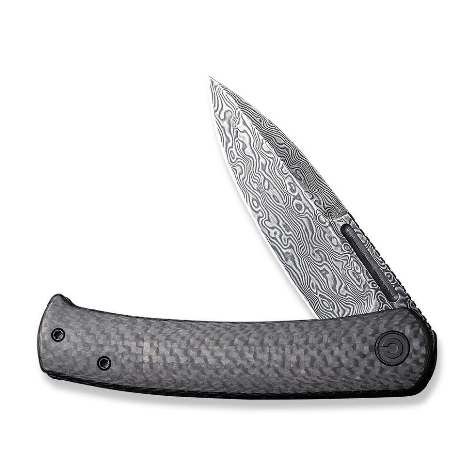 Ніж складаний туристичний Civivi Caetus Flipper, (8.8 см) Damascus / Carbon Fiber Київ - фото 3