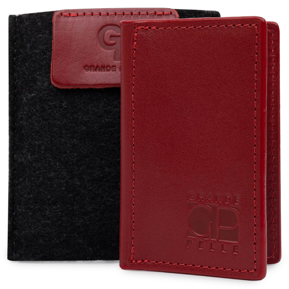 Шкіряна жіноча візитниця GRANDE PELLE 11532 Червоний Київ - фото 7