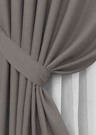 Комплект готових штор VR-Textil Блекаут Midnight № 1228ш Сірий 150х270 см 2 шт (33-1300) Київ