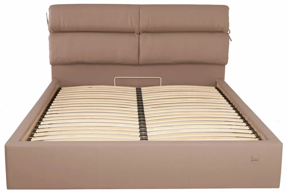 Кровать Двуспальная Edinburgh Comfort 180 х 190 см Fly 2213 С подъемным механизмом и нишей для белья Светло-коричневый Киев - изображение 1