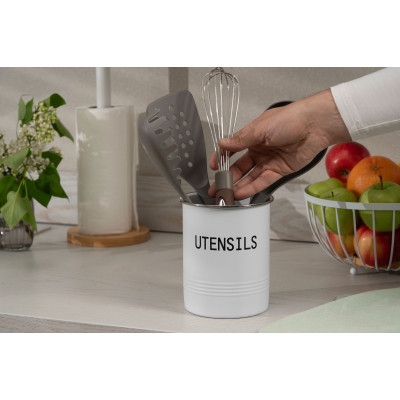 Аксессуар кухонный Ardesto Підставка для кухонного приладдя Midori 12х15.5см, метал, білий (AR0915W) Винница - изображение 7