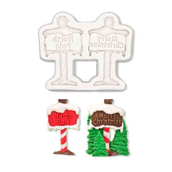 Молд новогодний 79 на 94 мм серый Киев