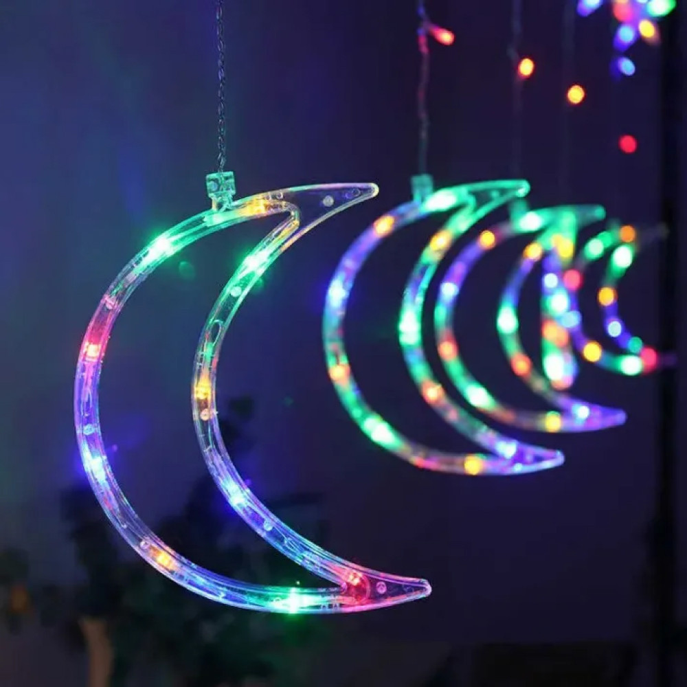 Гирлянда Штора,от сети,2,5м,138LED,с пультом,Разноцветный SBR Киев - изображение 9