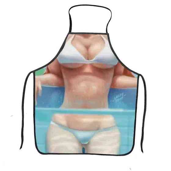 Фартук с приколом девушка в воде 80 на 60 см разноцветный Киев