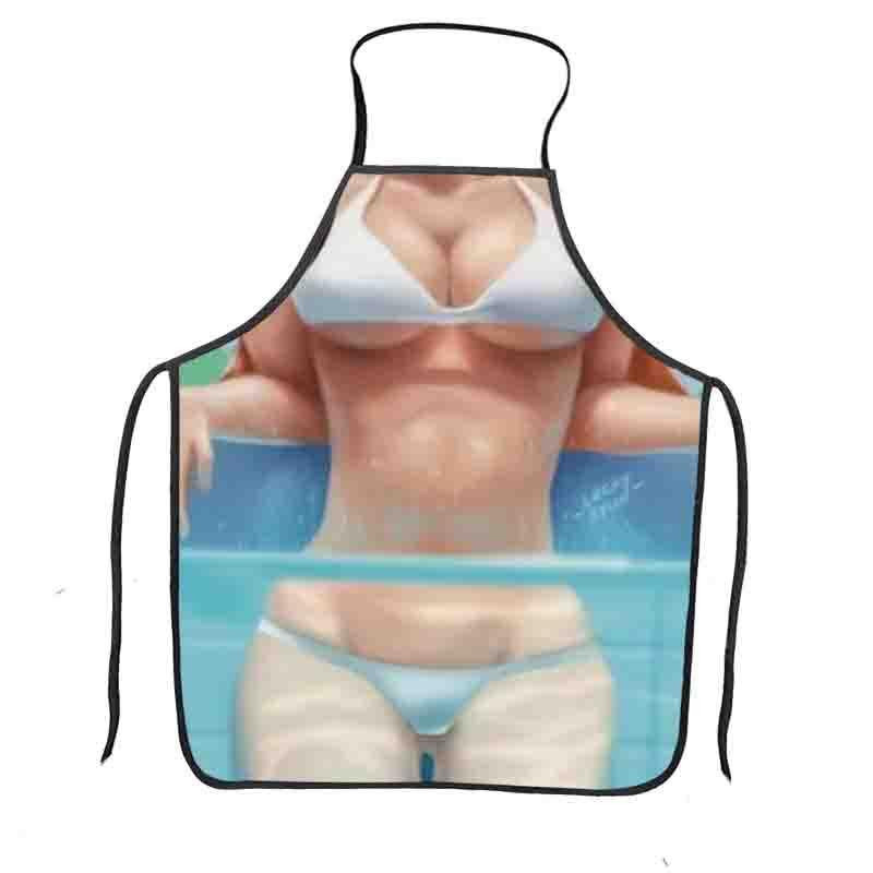 Фартук с приколом девушка в воде 80 на 60 см разноцветный Киев - изображение 1