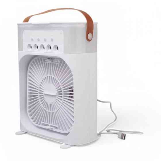 Вентилятор Air Cooler Fan USB с увлажнителем воздуха и подсветкой (Белый) Винница