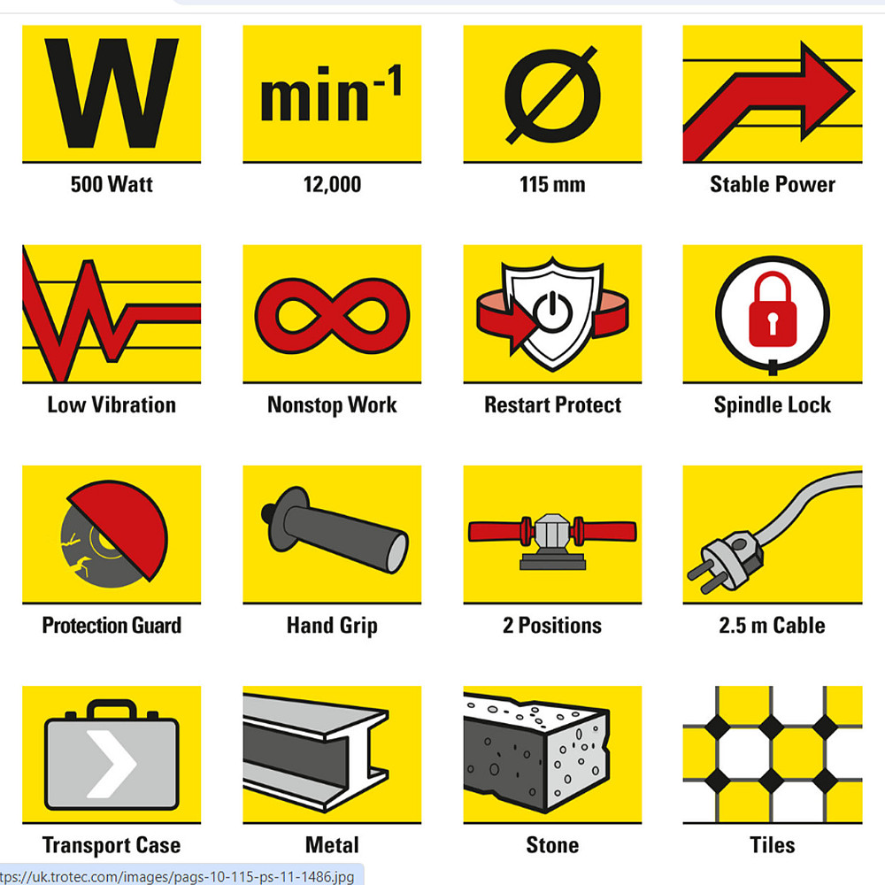 Угловая шлифмашина Trotec PAGS 10-115 + кейс (4440000305) Вінниця - фото 2