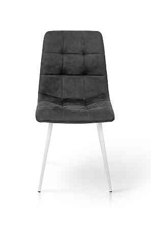 Стілець Чілі (круглий) білий/мкфібра вінтаж сірий Киев