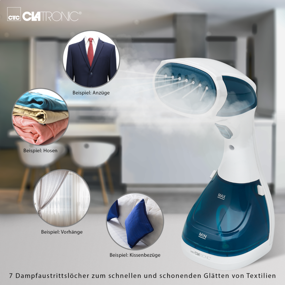 Відпарювач для Одягу 2в1 ,ємністю 200 мл Clatronic DR 3717 ,потужність 1100 Вт Нововолинськ - фото 7