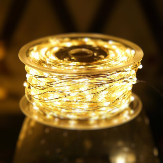 Гірлянда роса 200 метрів гірлянда капля роси з режимами 2000 лед Niki Light гірлянда на пульті вулич Київ