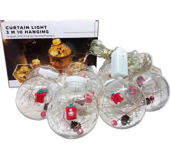 Гірлянда Xmas M-1 Copper curtain ball lamp 7257 Подарунки, різнобарвна Вінниця