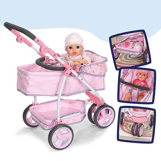 Триколісний візочок для ляльки Baby Born – Квітковий стиль Делюкс (складний) Днепр