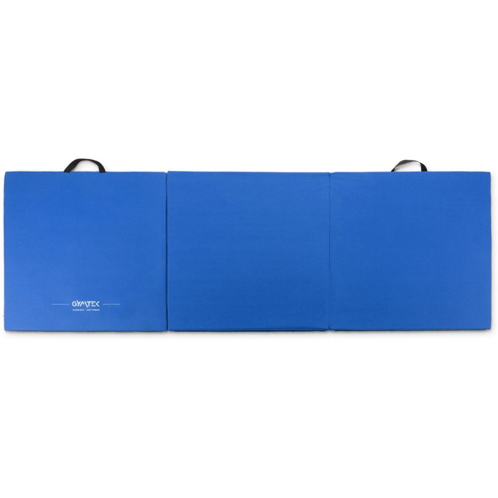 Мат гімнастичний Gymtek твердий 5см з липучкою синій Київ - фото 3