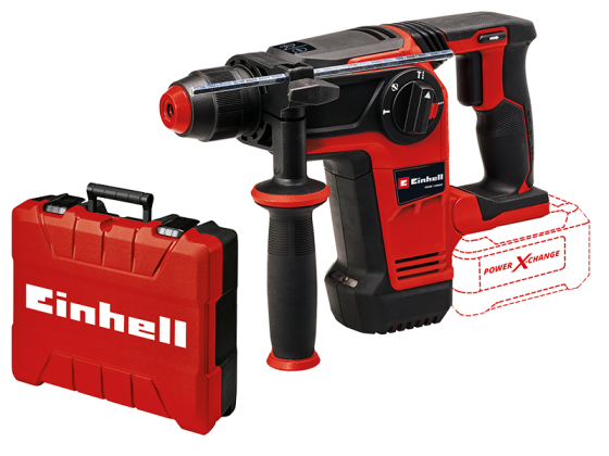 Потужний перфоратор акумуляторний безщітковий Einhell TP-HD 18/26 Li BL - Solo: без АКБ, 2.6 Дж, 1200 об/хв, 5500 уд/хв, вага 3 кг Київ
